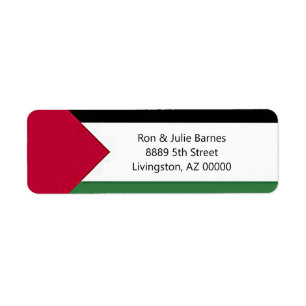 Bid voor Palestina Retouradreslabels Etiket