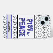 Bid voor vrede Grunge Font Case-Mate iPhone Case (Achterkant (horizontaal))
