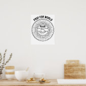 Bid voor World Peace Wall Art Poster (Keuken)