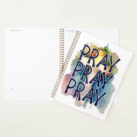 Bid waterverf met het kruis planner (Display)