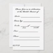 Bidal Shower-uitnodiging Kaart (Achterkant)