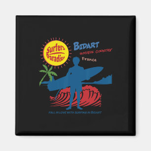 Bidart Sque County Frankrijk Surfer Silhouet Magneet