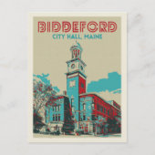 Biddeford Maine USA, stadhuis Briefkaart (Voorkant)