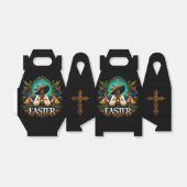 Bidden Afro-Amerikaanse vrouw religieuze Pasen Bedankdoosjes (Uitgevouwen)