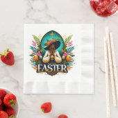 Bidden Afro-Amerikaanse vrouw religieuze Pasen Servet (Insitu)