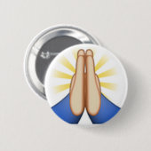 bidden emoji ronde button 5,7 cm (Voorkant /achterkant)