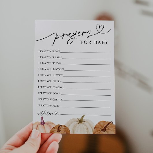 Bidden en wensen voor Baby Kaart