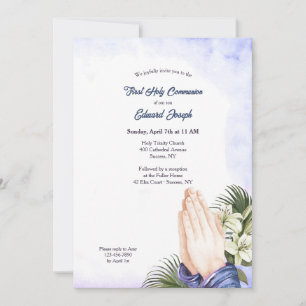 Bidden Handen Religieus Kaart