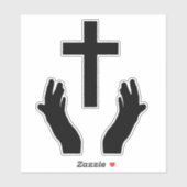 Bidden Handen Vinyl Sticker (Vel)