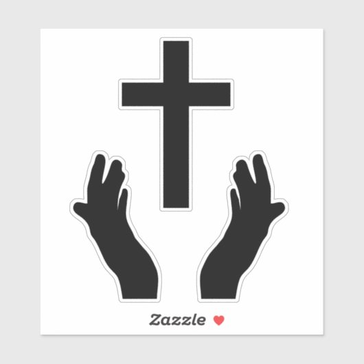 Bidden Handen Vinyl Sticker (Vel)