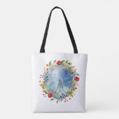 Bidden Handen Waterverf Shopping Tas (Achterkant)