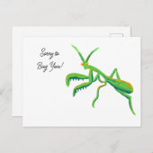 Bidden Mantis in Heldergroen Aangepast Briefkaart (Voorkant / Achterkant)