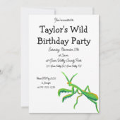 Bidden Mantis in Heldergroen Aangepast Kaart (Voorkant)