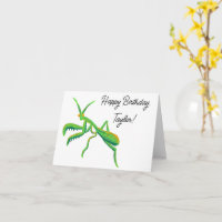 Bidden Mantis in Heldergroen gepersonaliseerd