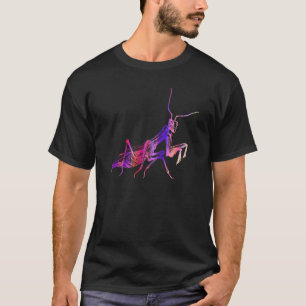Bidden Mantis Retro Synth Pastel Vaporwave Insect T-shirt