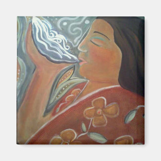 Bidden met water magneet