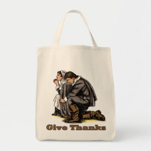 Bidden pelgrims tote bag