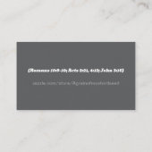 Bidden van redding en kerk of bediening op de rug visitekaartje (Achterkant)