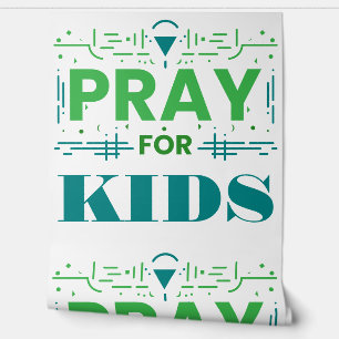 Bidden voor kinderen behang
