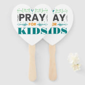 Bidden voor kinderen handwaaier (Voorkant en achterkant)