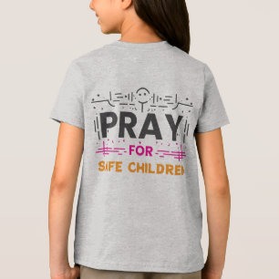 Bidden voor veilige kinderen Tri-Blend shirt