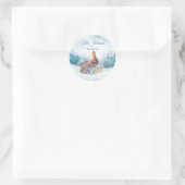 Biddend Konijn Kerst Sticker Zegel (Tas)