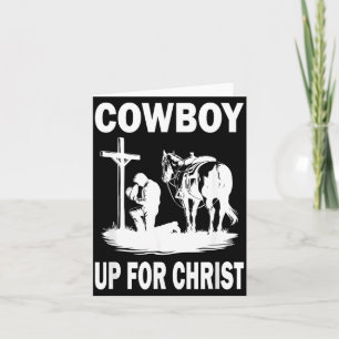 Biddende Cowboy Knielend Kruis Western Cowboy Omho Kaart