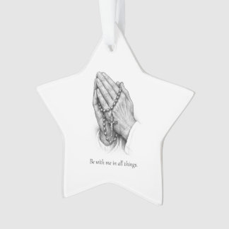 Biddende handen Acryl Ster Ornament