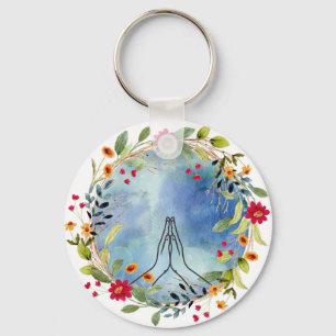 Biddende handen Aquarel Sleutelhanger