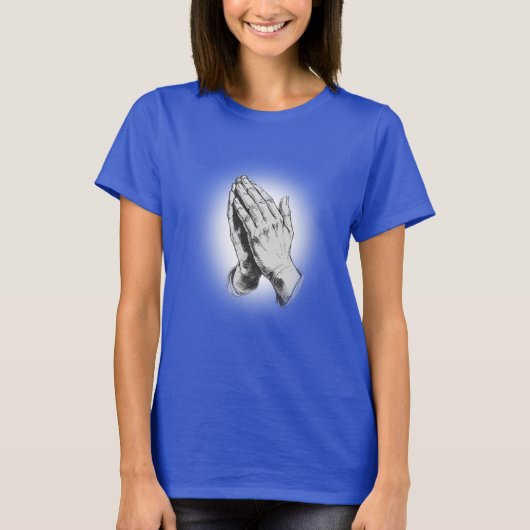 Biddende handen, Christelijk T-shirt (Voorkant)