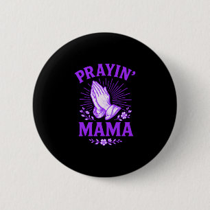 Biddende Mama Christelijke Moeder Religieuze Bidde Ronde Button 5,7 Cm