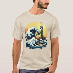 Biddende Mantis Ontmoet De Grote Golf – Unieke Kai T-shirt