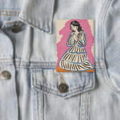 Biddende Vrouw Button (Insitu)