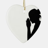 biddende vrouw ministerie keramisch ornament (Rechts)