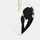 biddende vrouw ministerie keramisch ornament (Links)