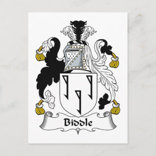 Biddle Family Crest Briefkaart