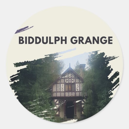 Biddulph Grange Ronde Sticker (Voorkant)
