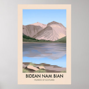 Bidean Nam Bian Munros Van Schotland Reisposter Poster
