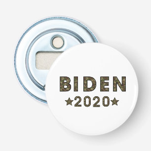 Biden 2020 camouflage verkiezing button flesopener