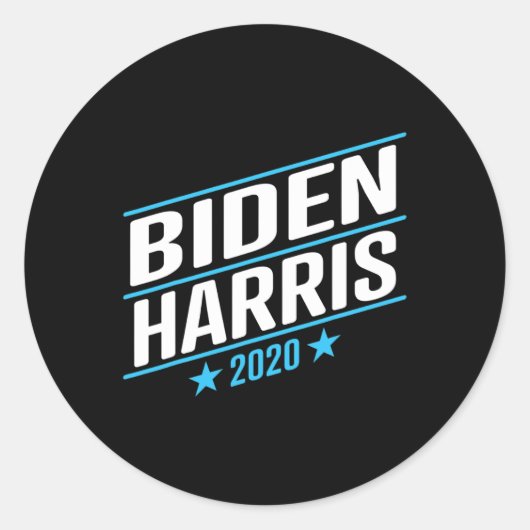 Biden 2020 en Kamala Harris op de One Ticket 2 Ronde Sticker (Voorkant)