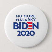 BIDEN 2020 - Geen malarky meer Ronde Button 4,0 Cm (Voorkant)