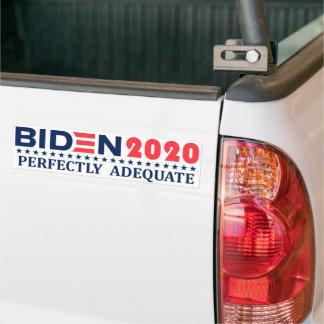 Biden 2020: PERFECTIEF ADEQUATE Bumpersticker
