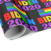 Biden 2020 Rainbow Gay Pride Cadeaupapier (Rol Hoek)