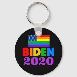 Biden 2020 Rainbow Gay Pride Sleutelhanger