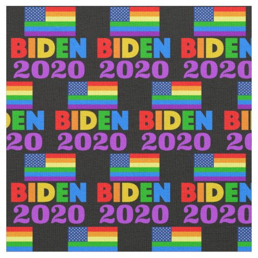 Biden 2020 Rainbow Gay Pride Stof (Close Up)