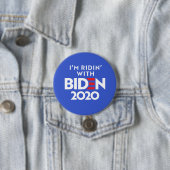 BIDEN 2020 - Ridin met Biden Ronde Button 7,6 Cm (In situ)