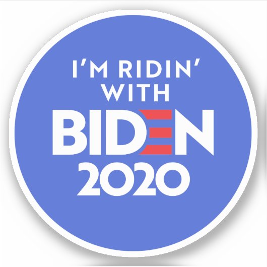 BIDEN 2020 - Ridin met Biden Sticker (Voorkant)