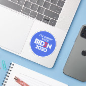 BIDEN 2020 - Ridin met Biden Sticker (Laptop met iPhone)
