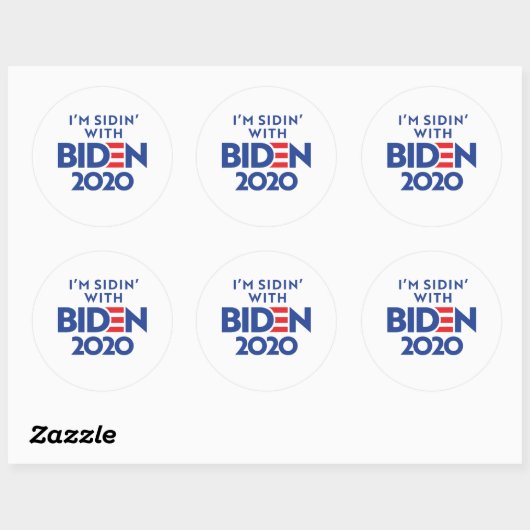 BIDEN 2020 - Sidin' met Biden Ronde Sticker (Vel)