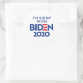 BIDEN 2020 - Sidin' met Biden Ronde Sticker (Tas)